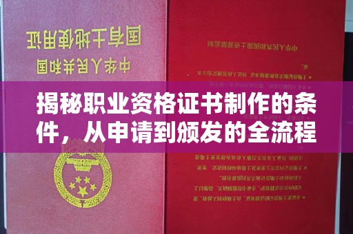 江宁揭秘职业资格证书制作的条件，从申请到颁发的全流程解析