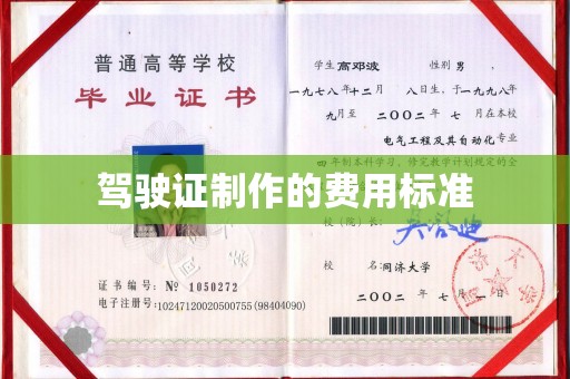 江宁驾驶证制作的费用标准