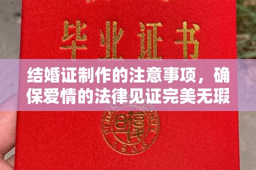 江宁结婚证制作的注意事项，确保爱情的法律见证完美无瑕